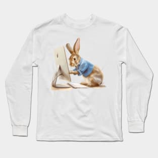 Peter rabbit computer programmer Long Sleeve T-Shirt